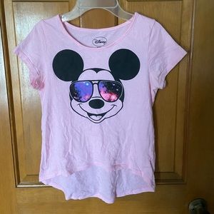 NWOT Pink Galaxy Glasses Mickey Mouse Shirt
